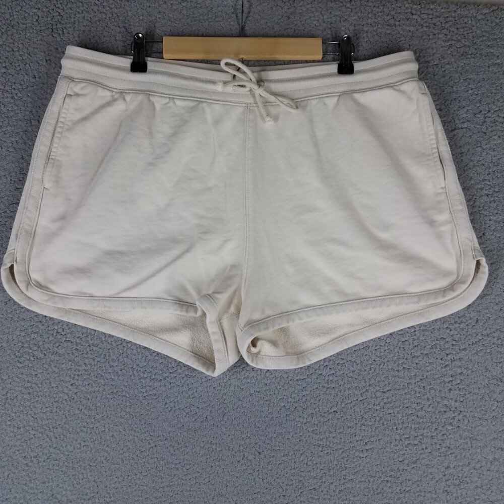 J. Crew University Terry Shorts Women's XXL Cream Sweatshorts Lounge Gym Pull On